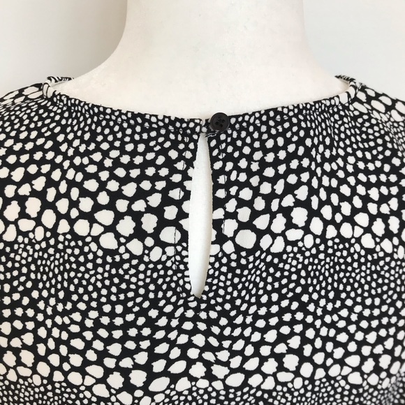 Talbots black and white blouse - Picture 3 of 4